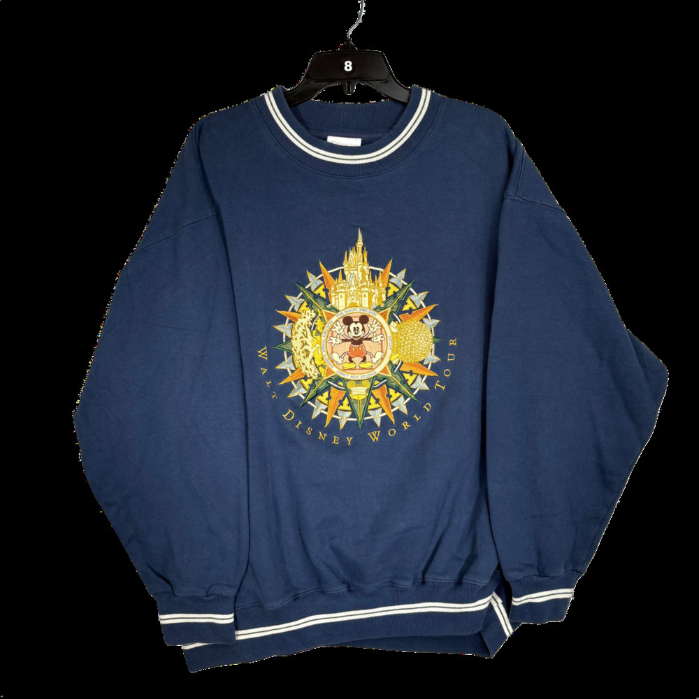 RARE 90s Vintage Our Disney World Mickey Mouse Castle Graphic Sweatshirt XXL
